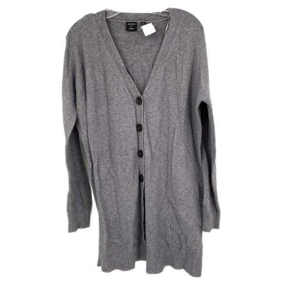 Cyrus Gray Button-Up Cardigan | V-Neck, Size M - Picture 1 of 6